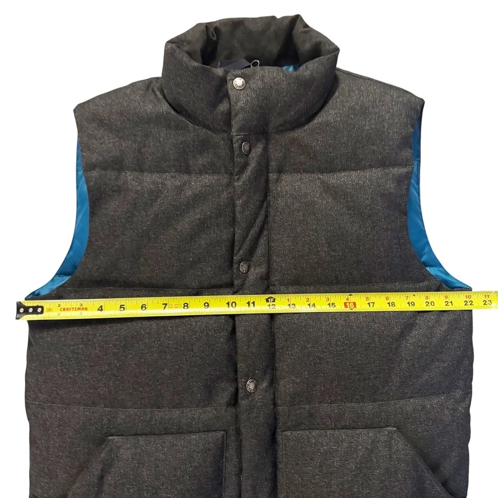 The North Face Puffer Vest Goose Down Men's M Medium Grey zipper gorpcore winter